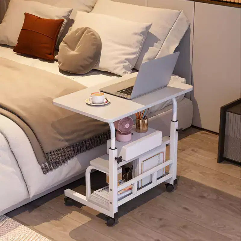 Bureau d'ordinateur mobile portable à roulettes, adapté aux petits espaces, petit bureau debout.