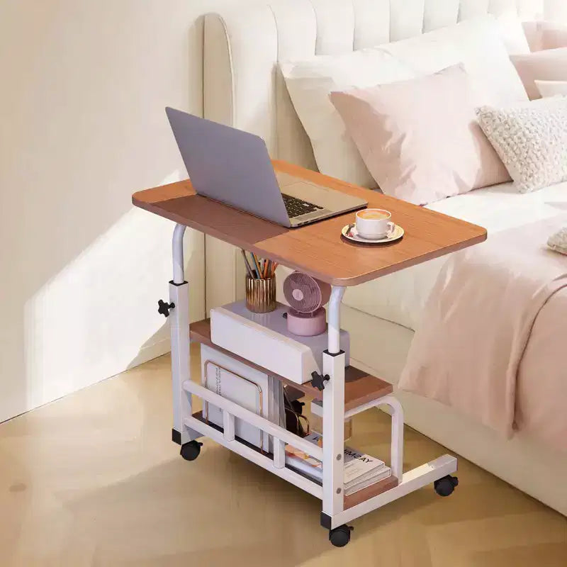 Bureau d'ordinateur mobile portable à roulettes, adapté aux petits espaces, petit bureau debout.