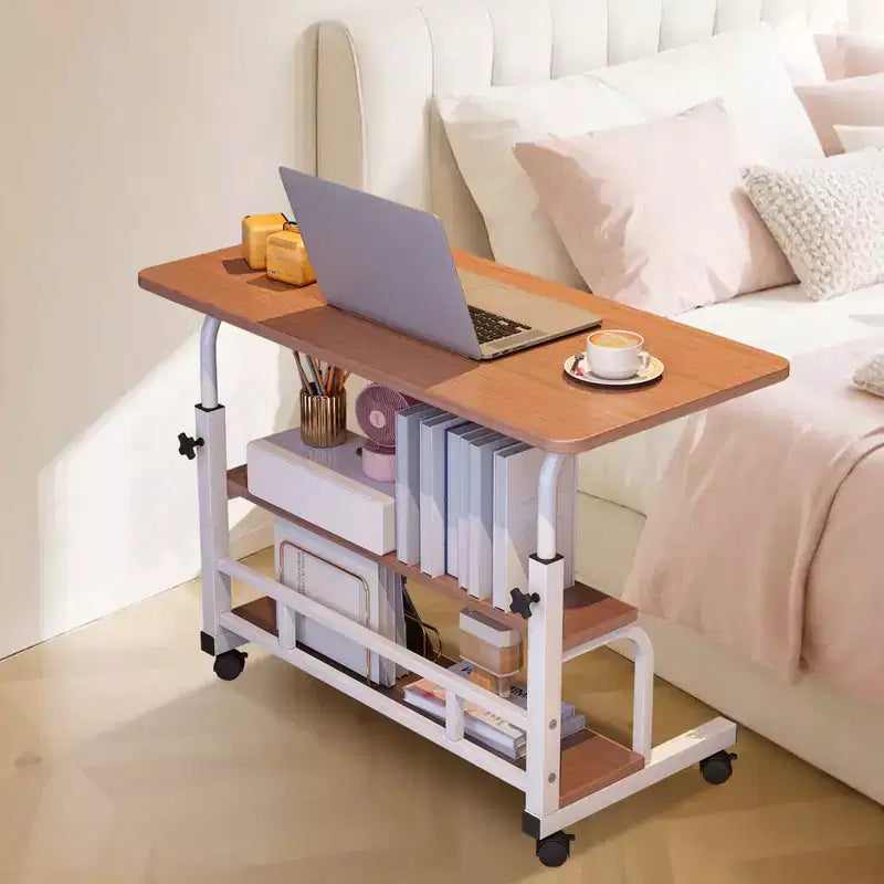 Bureau d'ordinateur mobile portable à roulettes, adapté aux petits espaces, petit bureau debout.