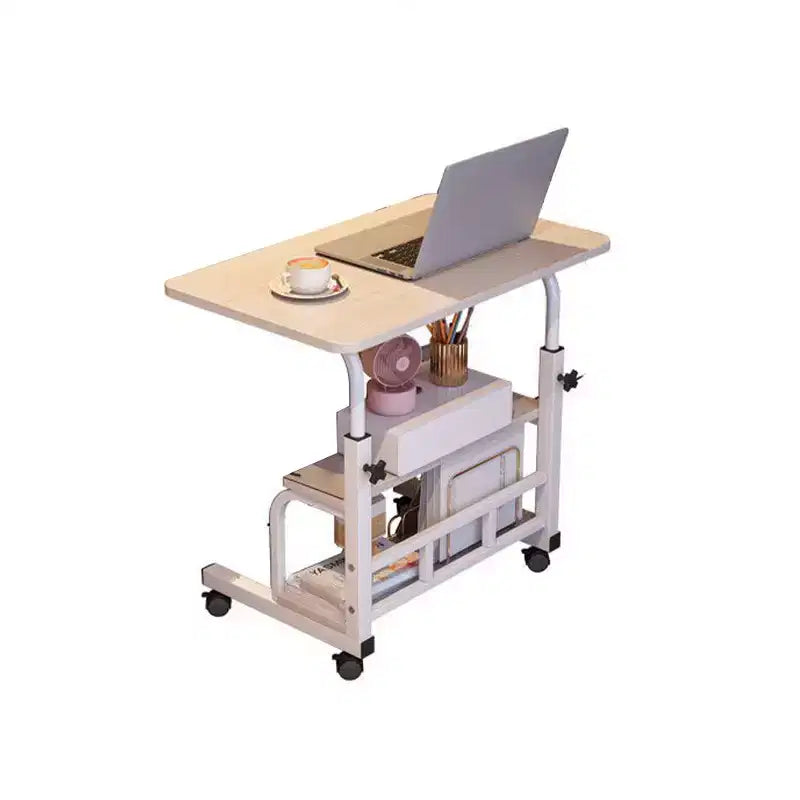 Bureau d'ordinateur mobile portable à roulettes, adapté aux petits espaces, petit bureau debout.