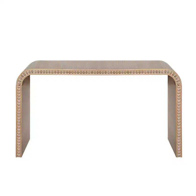 Table d'entrée, ornée de perles en bois, au design minimaliste
