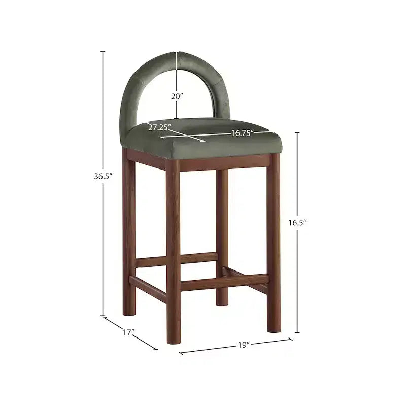 Tabourets de bar en velours