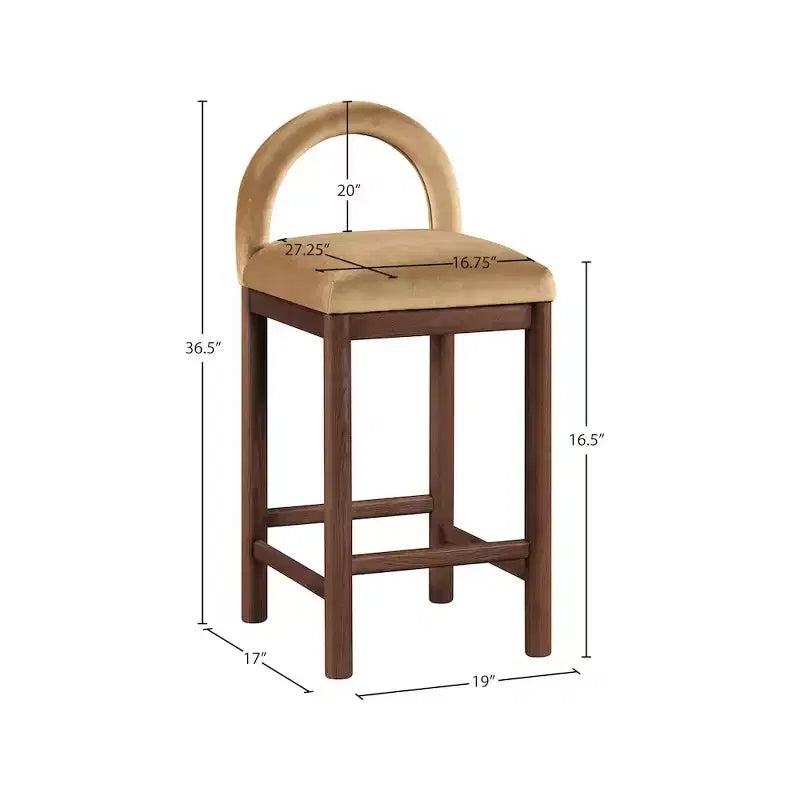 Tabourets de bar en velours