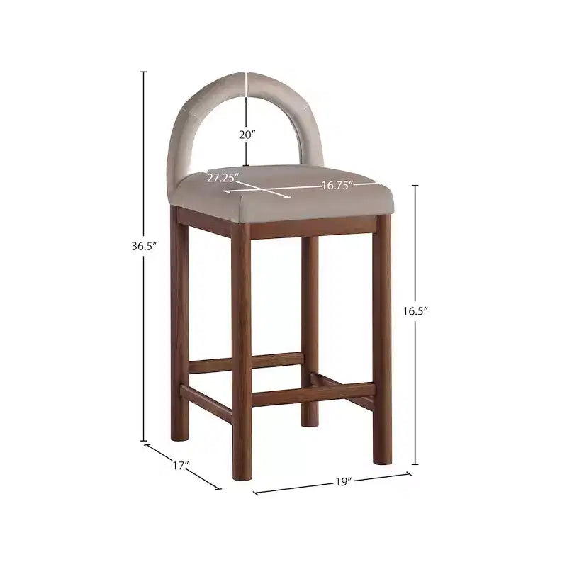 Tabourets de bar en velours