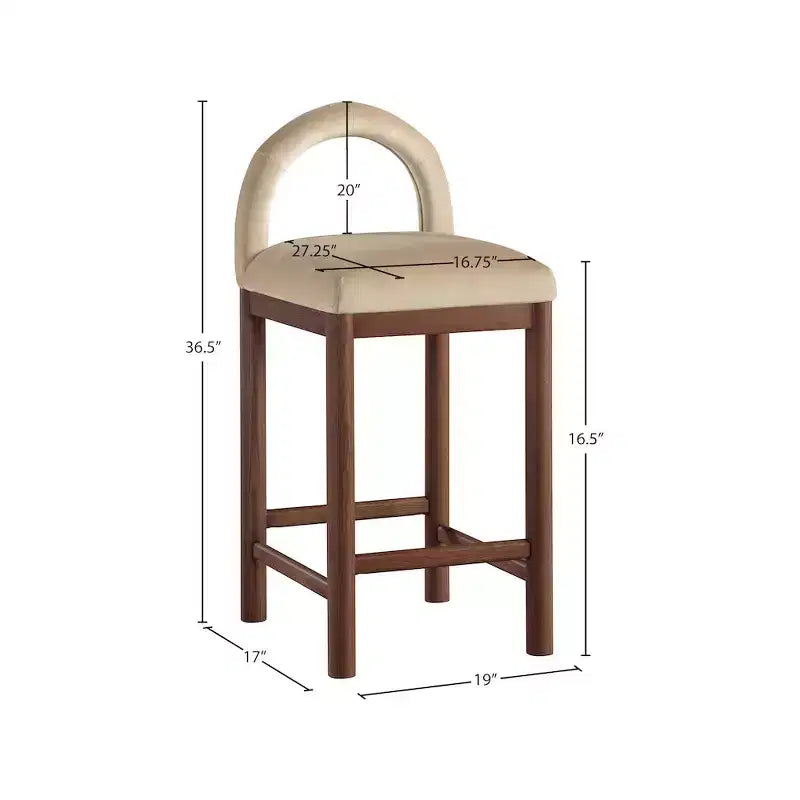 Tabourets de bar en velours