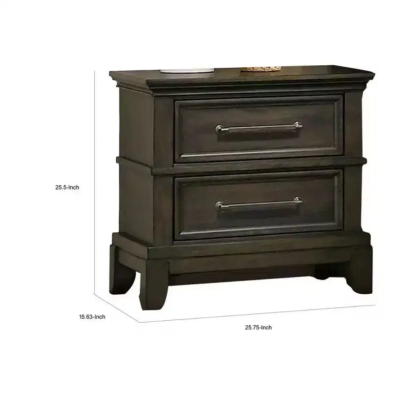 Table de chevet de 66 cm avec 2 tiroirs