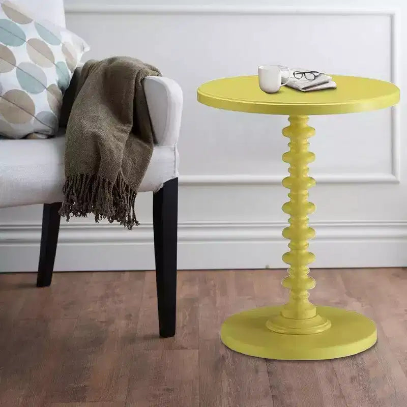 Royal Hampton Side Table With Round Top Yellow