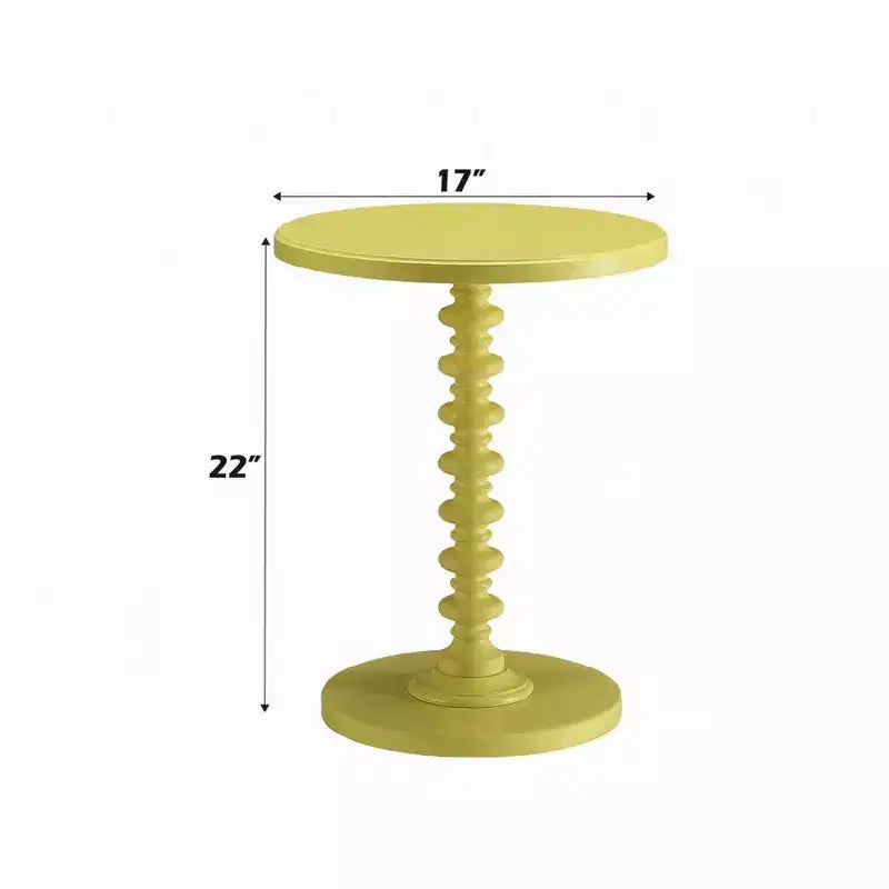 Table d'appoint ronde (jaune)