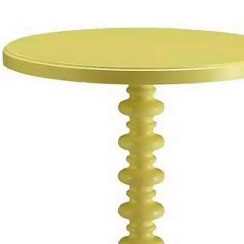 Table d'appoint ronde (jaune)