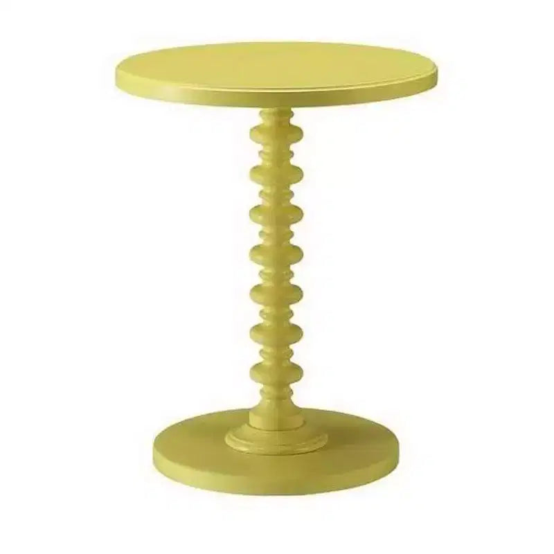 Table d'appoint ronde (jaune)