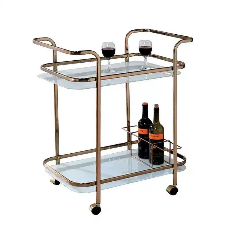 Chariot de restauration moderne couleur champagne
