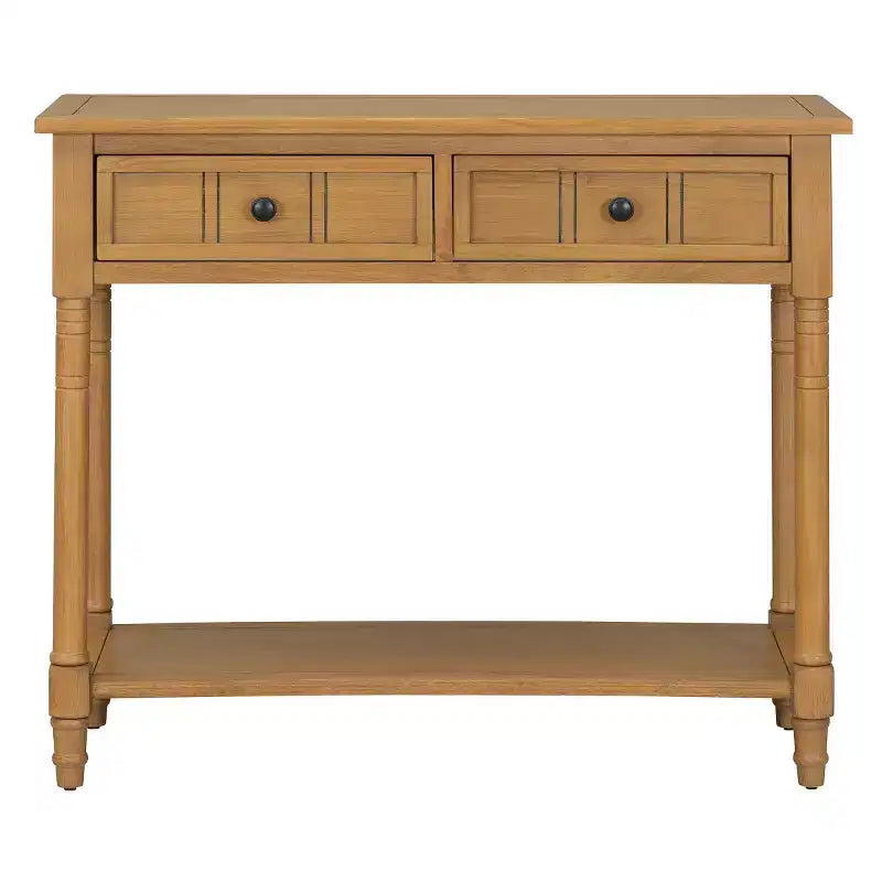 Console d'entrée en pin vintage, table de canapé compacte