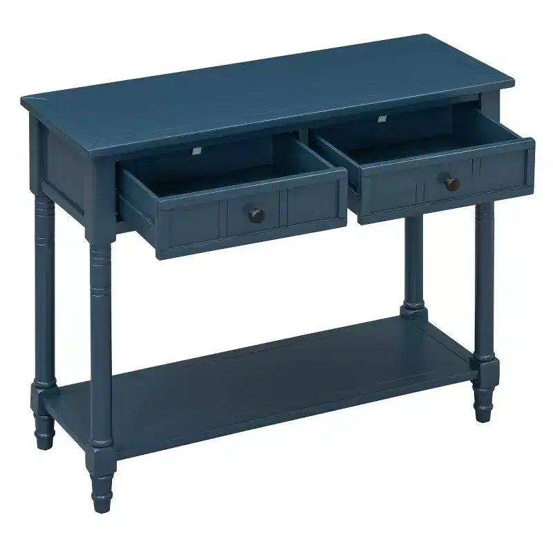 Console d'entrée en pin vintage, table de canapé compacte