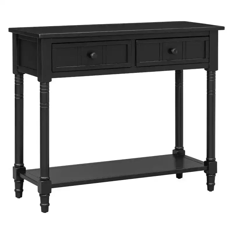 Console d'entrée en pin vintage, table de canapé compacte