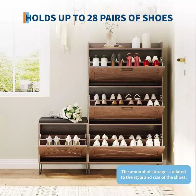 Meuble à chaussures dissimulé, étagère à chaussures en bois