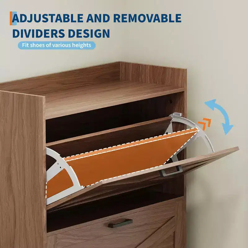 Meuble à chaussures dissimulé, étagère à chaussures en bois