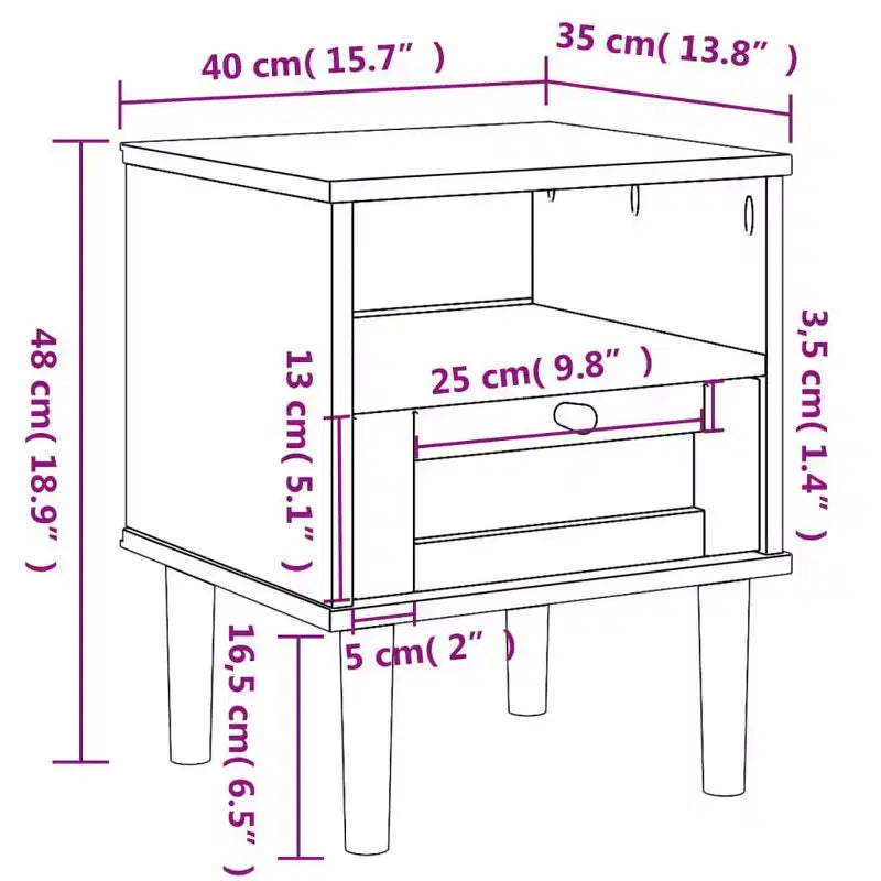 Meuble de chevet de chambre