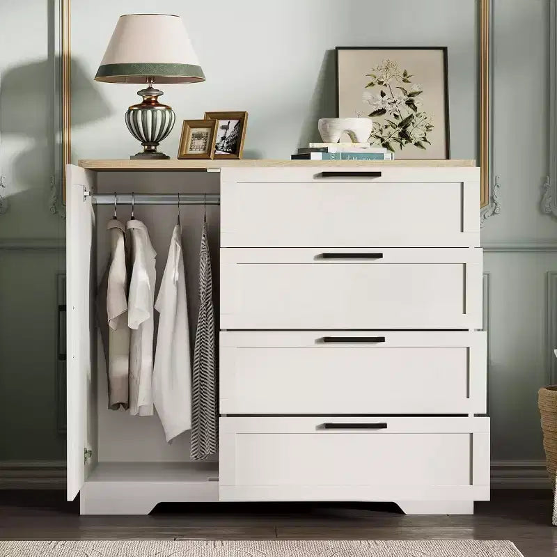 Armoire/unité de chambre en bois avec 4 tiroirs