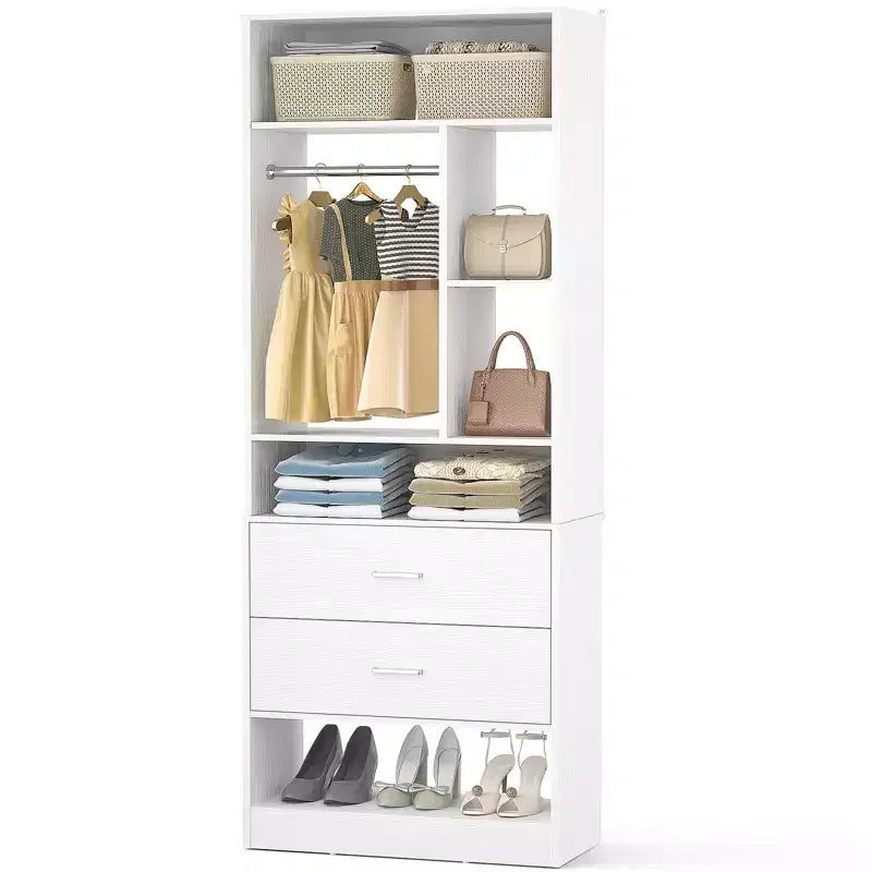 Système de rangement avec 2 tiroirs en bois