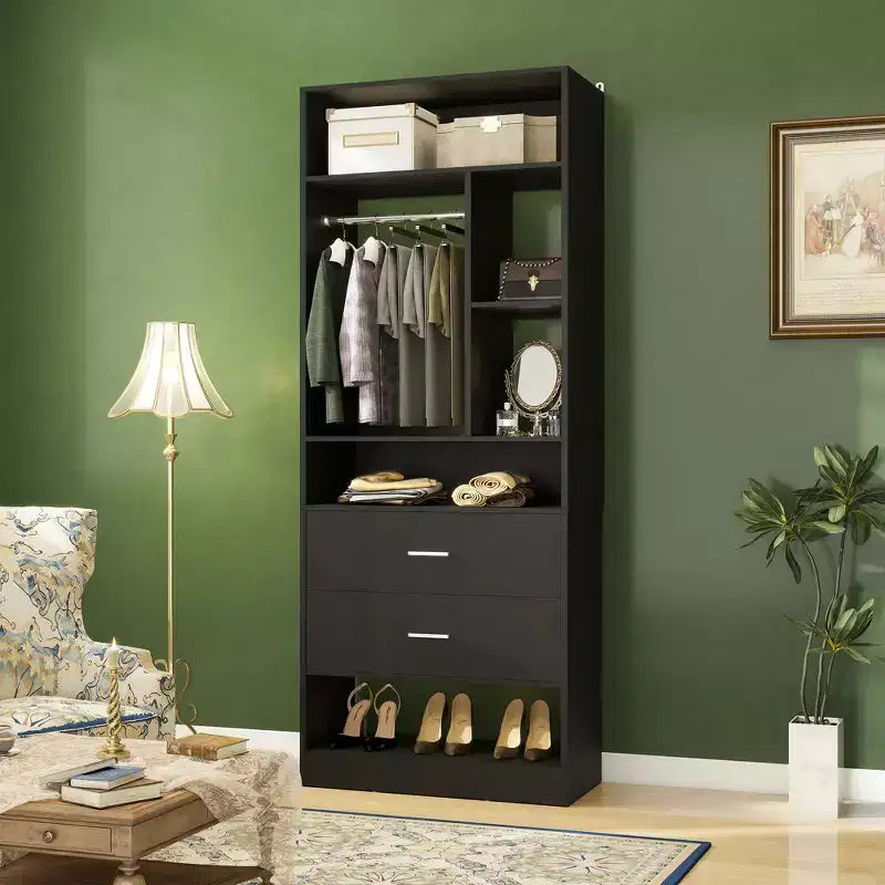 Système de rangement avec 2 tiroirs en bois