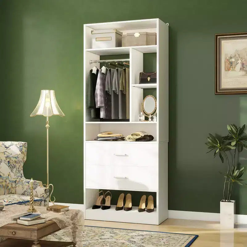 Système de rangement avec 2 tiroirs en bois