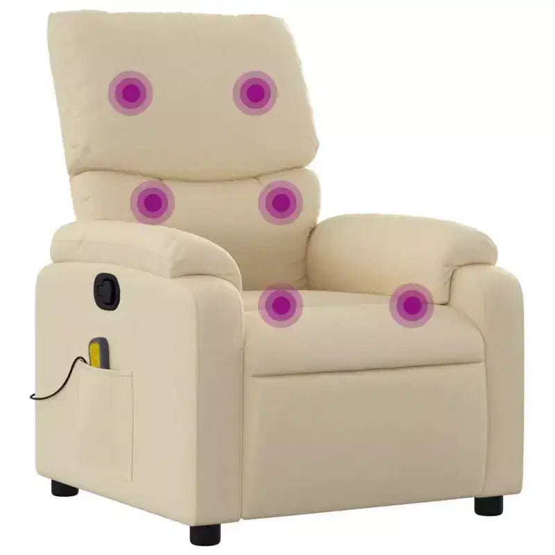 Fauteuil de massage électrique inclinable Polyester métal contreplaqué