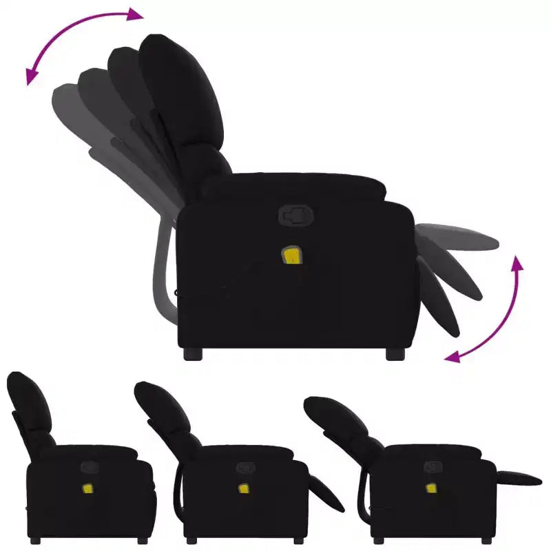 Fauteuil de massage électrique inclinable Polyester métal contreplaqué