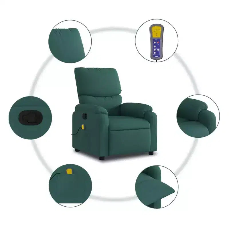 Fauteuil de massage électrique inclinable Polyester métal contreplaqué
