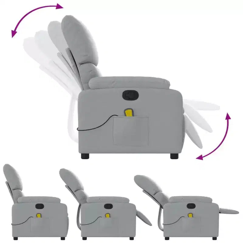 Fauteuil de massage électrique inclinable Polyester métal contreplaqué