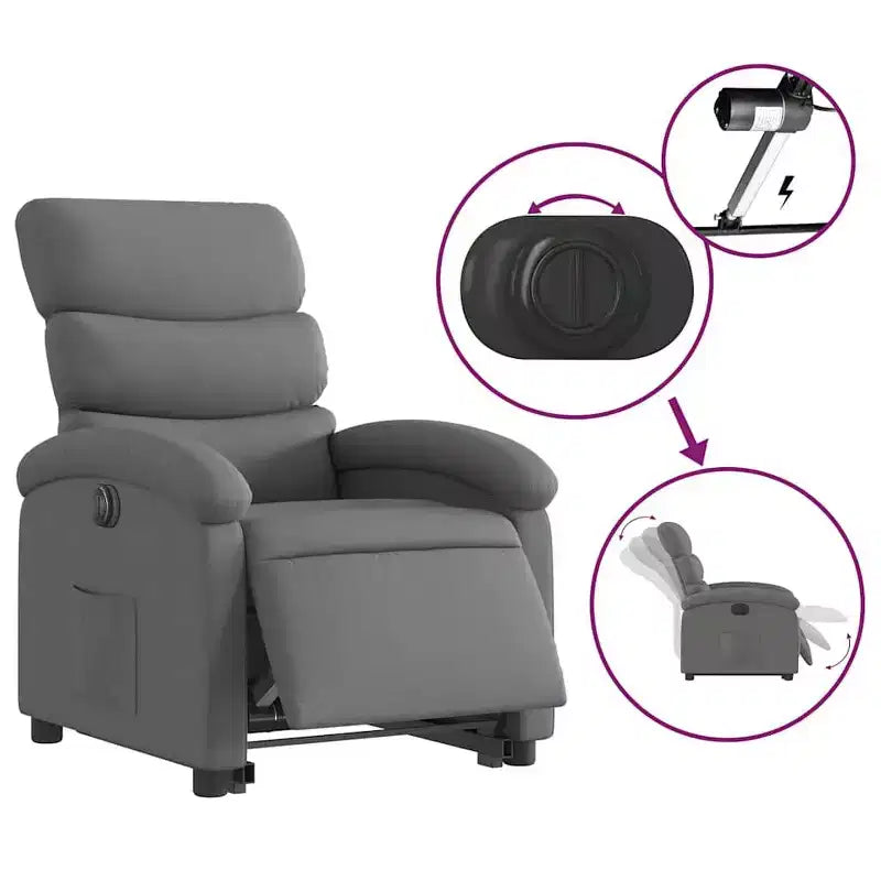 vidaXL Fauteuil inclinable releveur en tissu Fauteuil inclinable moyen