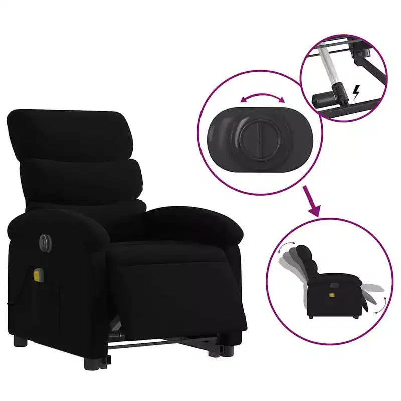 vidaXL Fauteuil inclinable releveur en tissu Fauteuil inclinable moyen