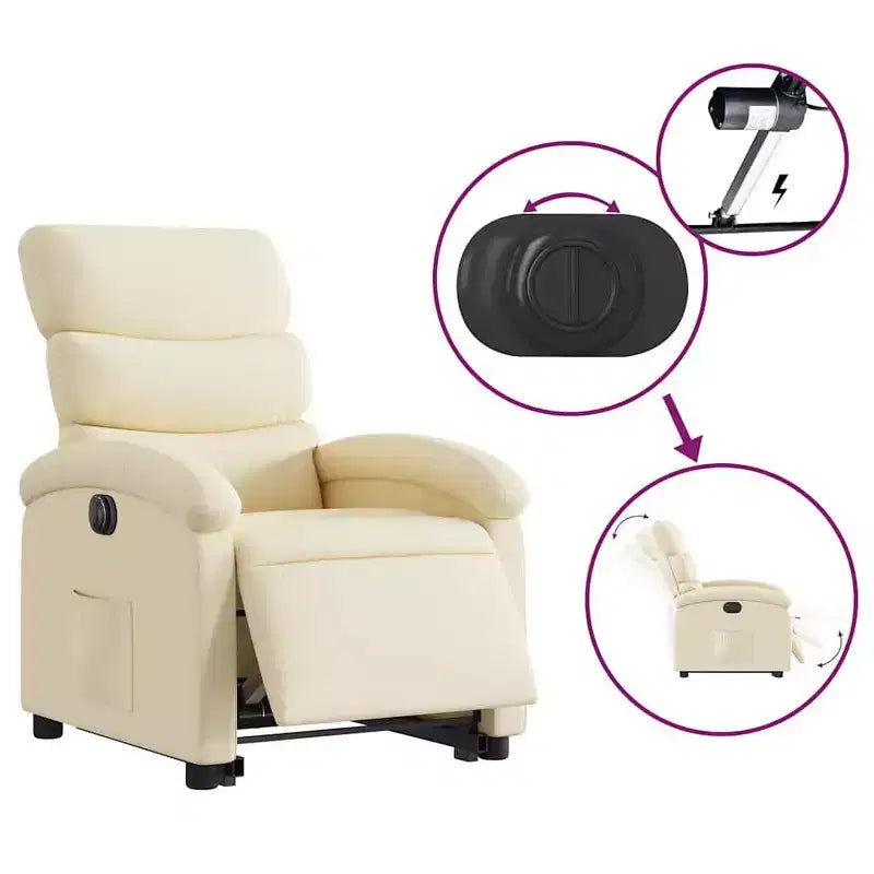 vidaXL Fauteuil inclinable releveur en tissu Fauteuil inclinable moyen