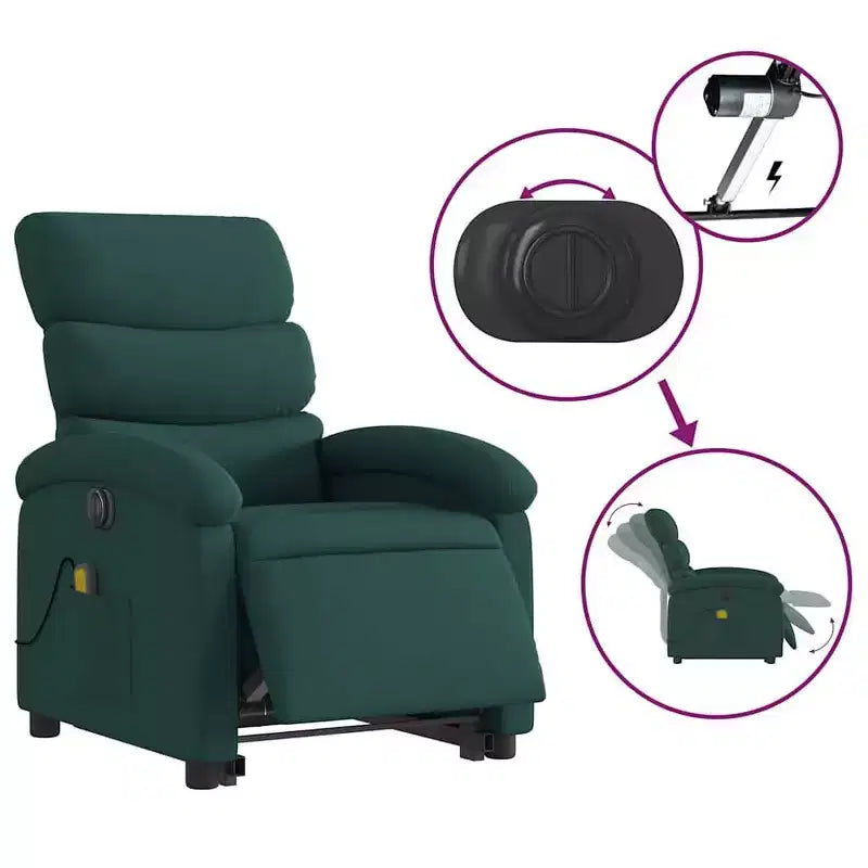 vidaXL Fauteuil inclinable releveur en tissu Fauteuil inclinable moyen