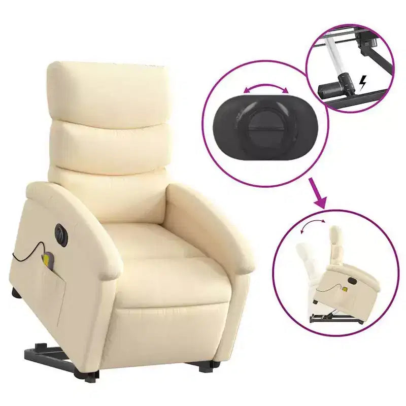 vidaXL Fauteuil inclinable releveur en tissu Fauteuil inclinable moyen