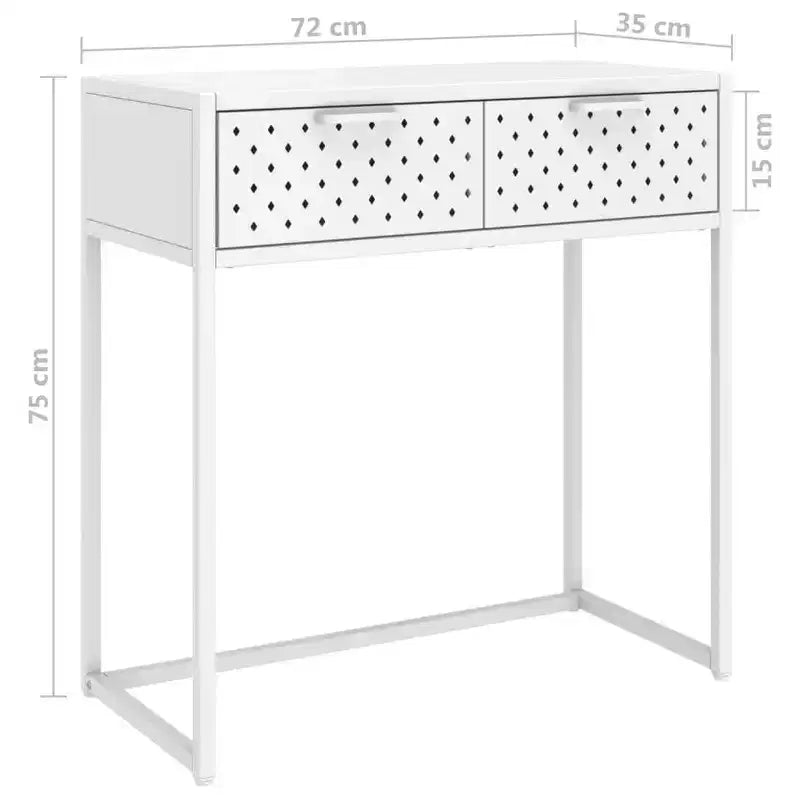 Table console Table d'entrée Table d'appoint étroite de couloir avec tiroir Acier