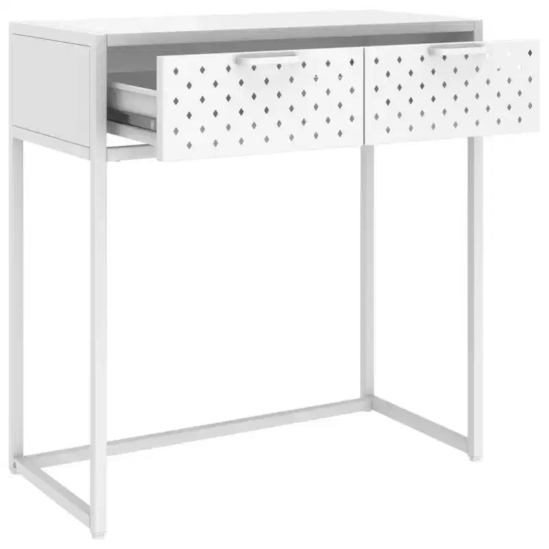 Table console Table d'entrée Table d'appoint étroite de couloir avec tiroir Acier