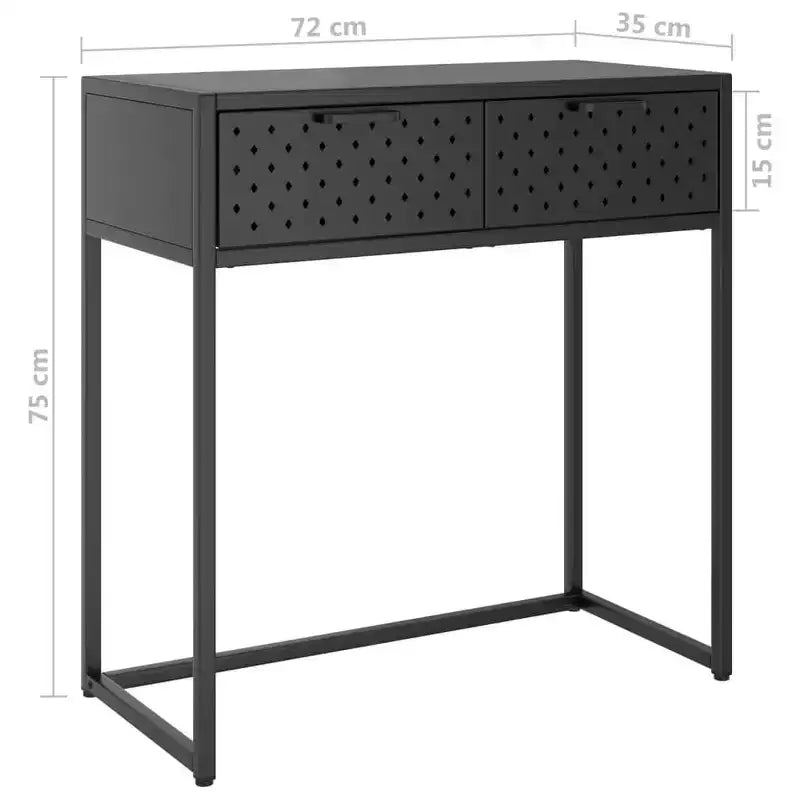 Table console Table d'entrée Table d'appoint étroite de couloir avec tiroir Acier