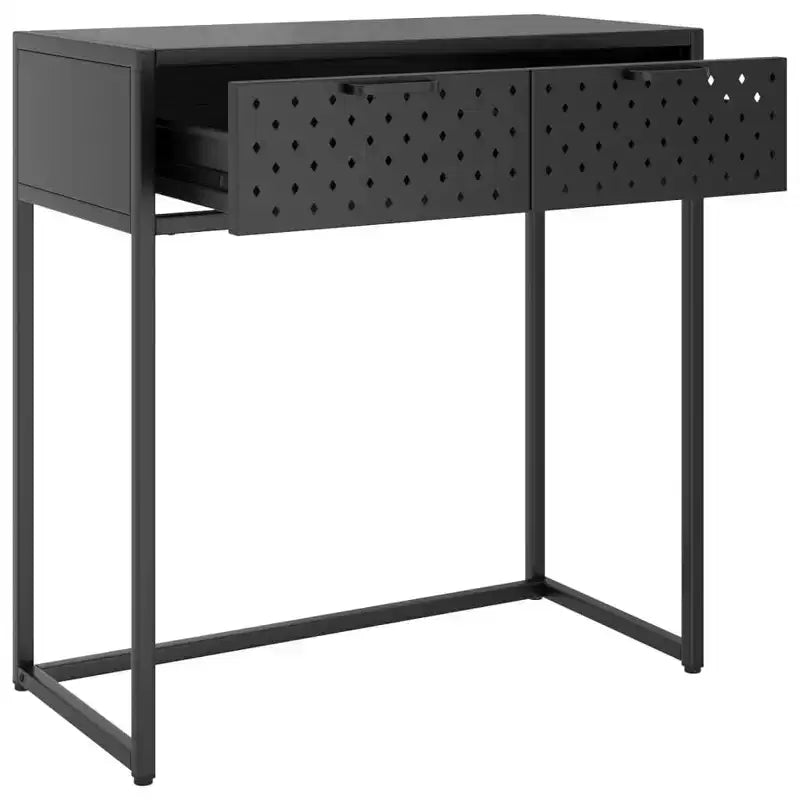 Table console Table d'entrée Table d'appoint étroite de couloir avec tiroir Acier