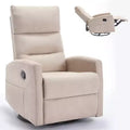Manual Recliner Chair with Rocker and Swivel in Fabric Upholstered Accent Chair for Living Room