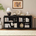 Acekool 4-Door Buffet Cabinet with Storage Anti-Tip Sideboard for Dining Room Kitchen or Office