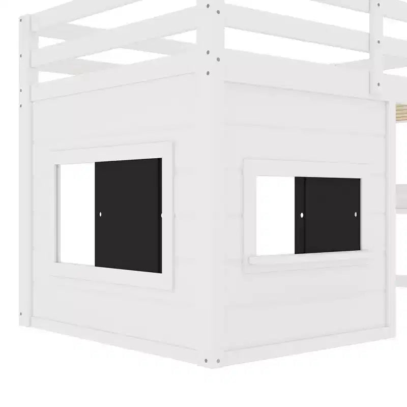 Lit mezzanine pour enfant, avec tableau noir, cadre de lit simple/double en bois