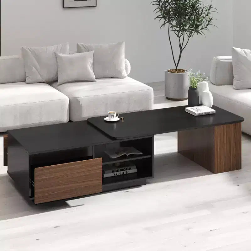 Table basse extensible avec 2 tiroirs