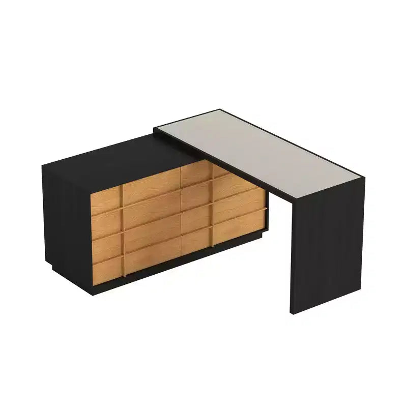 Bureau d'angle moderne extensible et rotatif