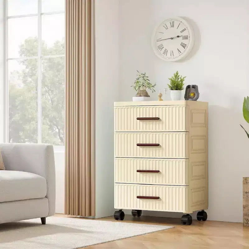 Meuble de rangement en plastique à tiroirs avec roulettes, grande armoire de rangement à tiroirs
