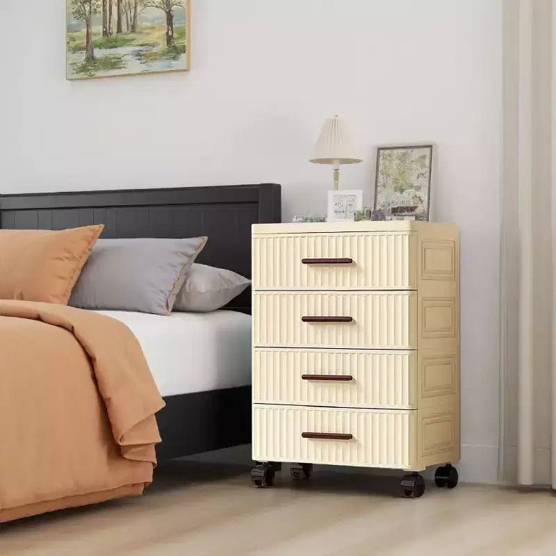 Meuble de rangement en plastique à tiroirs avec roulettes, grande armoire de rangement à tiroirs