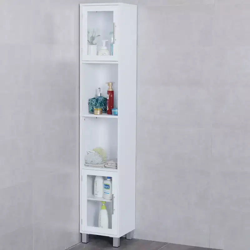 Meuble Colonne Haute de Rangement pour Salle de Bain Étagères d'Exposition Chambre à Coucher