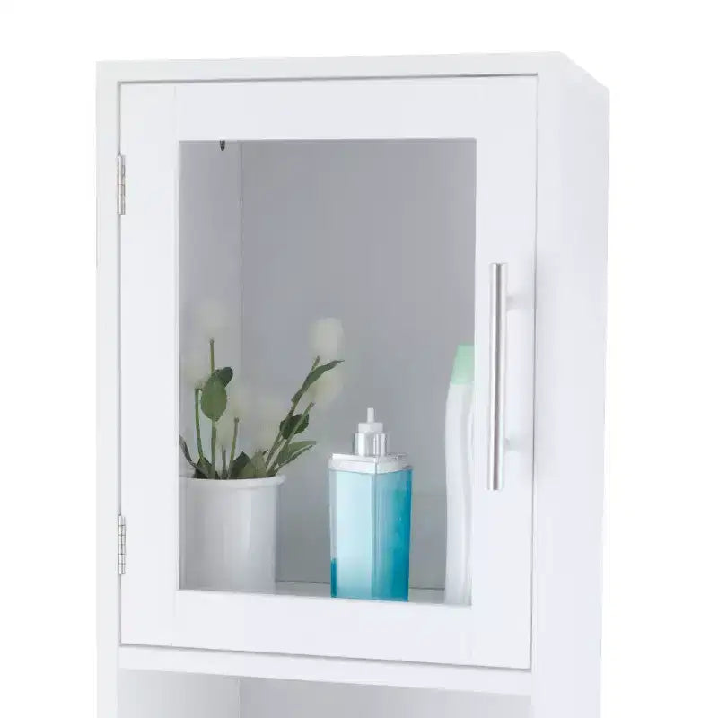 Meuble Colonne Haute de Rangement pour Salle de Bain Étagères d'Exposition Chambre à Coucher