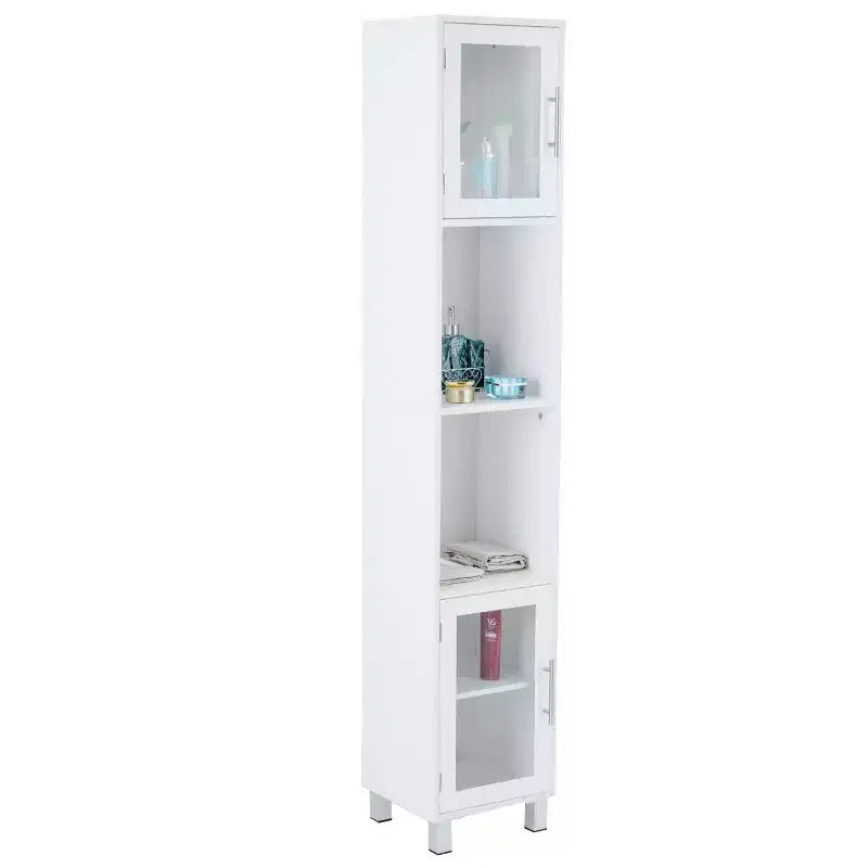 Meuble Colonne Haute de Rangement pour Salle de Bain Étagères d'Exposition Chambre à Coucher