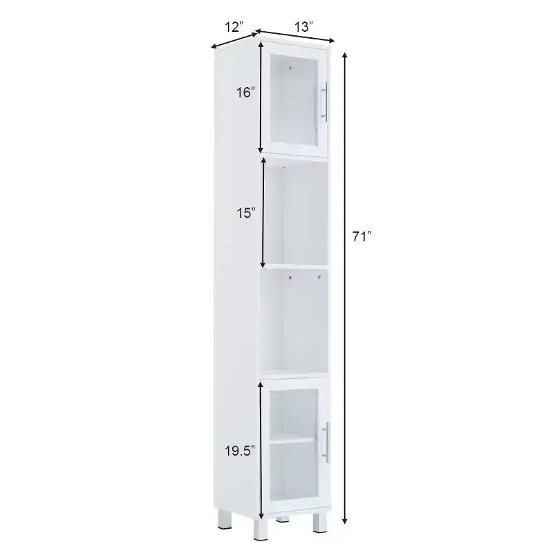 Meuble Colonne Haute de Rangement pour Salle de Bain Étagères d'Exposition Chambre à Coucher
