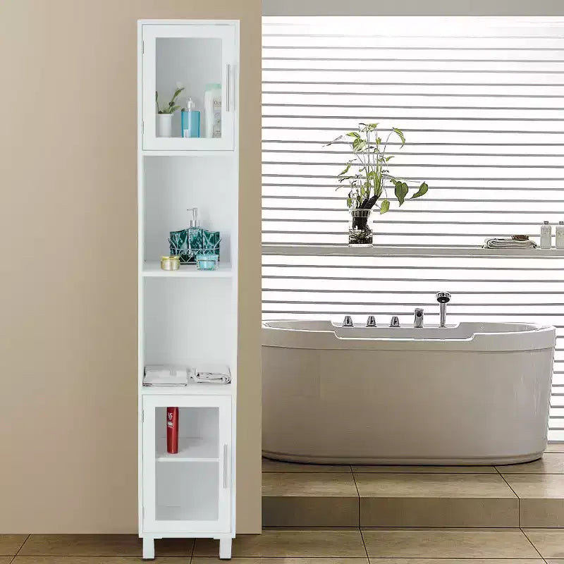 Meuble Colonne Haute de Rangement pour Salle de Bain Étagères d'Exposition Chambre à Coucher